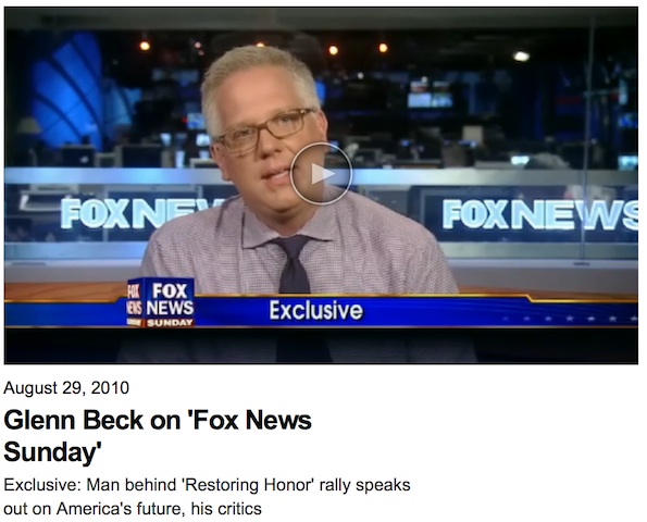 beck on FoxNews Sunday